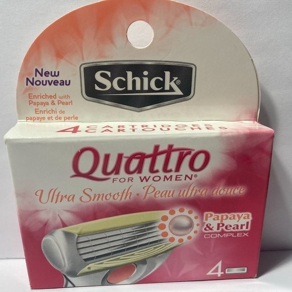 Schick Quattro Women Ultra Smooth Papaya Razor Blades Refills - Picture 2 of 13